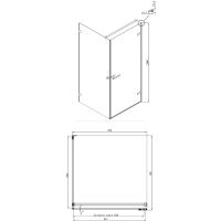 Товар: Душевой уголок Ambassador Abner 100х100 профиль Хром стекло прозрачное арт-10011102R - фото 2 Душевой уголок Ambassador Abner 100х100 профиль Хром стекло прозрачное арт-10011102R — фото 2, Квадратные душевые уголки