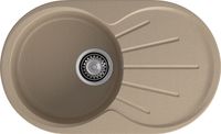 GRANFEST Мойка RONDO 750L 1-чаша+крыло 750*460мм песочный арт.GF- арт-R-750L песочный — фото 2, Кухонные мойки