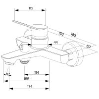 Товар: Смеситель для ванны Milardo Enjoy Хром глянцевый арт-ENJSB00M02 - фото 5 Смеситель для ванны Milardo Enjoy Хром глянцевый арт-ENJSB00M02 — фото 5, Смеситель для ванны