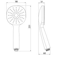 Ручной душ Iddis Optima Home Графитовый арт-OPH1FG9i18 — фото 2, Лейки для душа