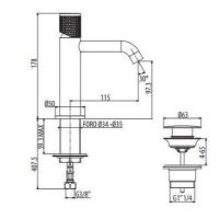 Смеситель для раковины Gattoni MD Черный матовый арт-MD110/22NO — фото 2, Смесители для раковины