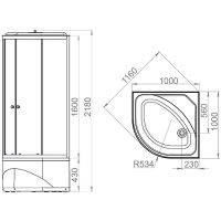 Душевая кабина Melodia della vita Classica 100x100 без гидромассажа арт-MB01002 — фото 2, Душевые кабины