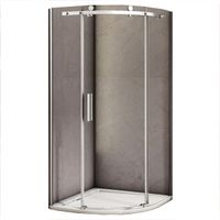 Душевой уголок Good Door Altair R-90-C-CH 90x90 профиль Хром стекло прозрачное арт-АЛ00005 — фото 1, Душевые уголки четверть круга