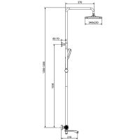 Душевая система Raglo с термостатом Хром арт-R01.26 — фото 2, Душевые стойки