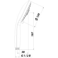 Ручной душ Lemark Хром арт-LM0315C — фото 2, Лейки для душа