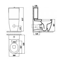 Унитаз биде Creavit Free Белый без бачка и сиденья арт-FE360-00CB00E-0000 — фото 2, Напольные унитазы