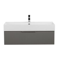 Тумба подвесная под раковину с выдвижным ящиком CEZARES PREMIUM Plisse Grigio nuvola арт-55424 — фото 1, Тумбы под раковину