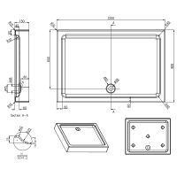 Акриловый поддон для душа Azario 120х80 Белый арт-P1812 R/L — фото 2, Акриловые душевые поддоны
