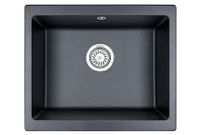 Granula- (чёрный металлик), кухонная мойка, кварц арт-5551, ШВАРЦ — фото 1, Кухонные мойки