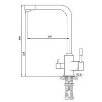 Смеситель для кухни Melodia della vita Ostessa Filtro Белый арт-MDV40618wt — фото 2, Смесители для кухни