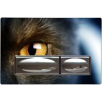 Клавиша смыва Creavit Хром глянцевый с рисунком арт-GP4009.07 — фото 1, Кнопки смыва