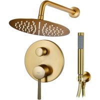 Душевая система Raiber Graceful Золото матовое арт-RPG-005 — фото 4, Встраиваемые душевые комплекты