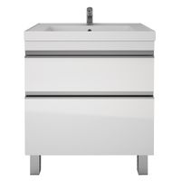 Тумба GRACE PLUS, 60 см, подвесная/напольная, 2 ящика, с опорами, белый глянец арт-99.0904 — фото 9, Тумбы под раковину