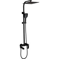 Душевая система ALMAes Turia Черная матовая арт-SDI-1808 — фото 1, Душевые стойки