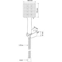 Душевой гарнитур Swedbe Calypso Хром арт-5095 — фото 2, Душевые гарнитуры на держателе