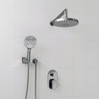 Встраиваемый комплект для душа с верхней душевой насадкой и лейкой арт-A14029 — фото 1, Встраиваемые душевые комплекты