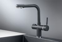 Granula- (чёрный металлик), СМЕСИТЕЛЬ КУХОННЫЙ арт-2088, ШВАРЦ — фото 1, Смесители для кухни