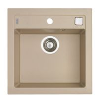 Мойка для кухни ALVEUS FORMIC 20 GRANITAL+ PEBBLE-G02M 520x510x200;1x с сифоном 1127749, арт-1103763.0 — фото 1, Кухонные мойки