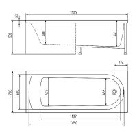 Акриловая ванна Alex Baitler Michigan 150х70 без гидромассажа арт-MICHIGAN 150*70 — фото 3, Акриловые ванны