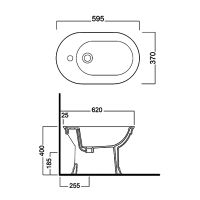 Товар: Биде Hatria Dolcevita Белое арт-Y0ET01 - фото 3 Биде Hatria Dolcevita Белое арт-Y0ET01 — фото 3, Биде напольные