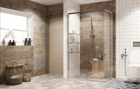 Душевой уголок Ambassador Queen 120х80 профиль Хром стекло прозрачное арт-11011106L — фото 6, Прямоугольные душевые уголки