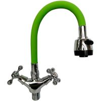 Смеситель для кухни D-Lin Хром Зеленый арт-D153810-5T — фото 1, Смесители для кухни