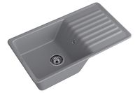 GRANFEST Мойка QUARZ 73 1-чаша+крыло 860*480мм темно-серый арт.GF-ZW- арт-73 темно-серый — фото 2, Кухонные мойки