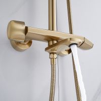 Товар: Душевая система Rose R39G Золото матовое арт-R3936G - фото 3 Душевая система Rose R39G Золото матовое арт-R3936G — фото 3, Душевые стойки