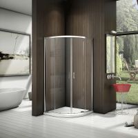 Душевой уголок Good Door Neo R-90-С-CH 90х90 профиль Хром стекло прозрачное арт-НЕ00009 — фото 1, Душевые уголки четверть круга