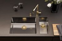 Мойка для кухни KOMBINO 50 MONARCH ANTRACITE SAT-90 542X442X195 U в компл. с выпуском без сифона, арт-1122673.0 — фото 3, Кухонные мойки