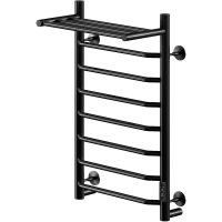 Электрический полотенцесушитель Comfysan Scola EC-8 80x50 с полкой Черный матовый арт-016999 — фото 1, Электрические полотенцесушители