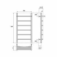 Товар: Водяной полотенцесушитель Point Афина П5 500x800 с полкой Хром арт-PN04158P - фото 5 Водяной полотенцесушитель Point Афина П5 500x800 с полкой Хром арт-PN04158P — фото 5, Водяные полотенцесушители