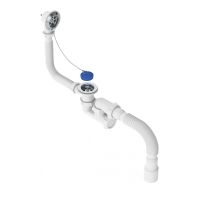 Сифон для ванны 1 1/2"х40 регулируемый с вып. и пер. с г/т 40/50 арт-V255-TL — фото 1, Сливы-переливы