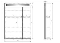 Шкаф зеркальный UNI, 60 см, 2 дверцы, 4 стеклянные полки, с подсветкой и выключателем, белый арт-99.9001 — фото 9, Зеркальные шкафы в ванную