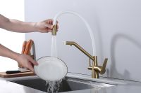 Смеситель для кухни Raglo Золото матовое Белый арт-R80.62.03 — фото 13, Смесители для кухни