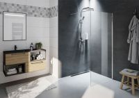 Душевая перегородка Riho Novik Z400 100 (GZ4100000) профиль Хром стекло прозрачное арт-G003031120 — фото 2, Душевые перегородки