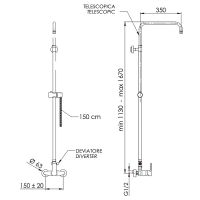 Товар: Душевая система Remer Energy Черная матовая арт-EY37ASSDNO - фото 2 Душевая система Remer Energy Черная матовая арт-EY37ASSDNO — фото 2, Душевые стойки
