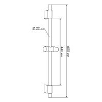 Душевая штанга Melodia della vita Fine Хром арт-MKP25008BL — фото 3, Штанги для душа