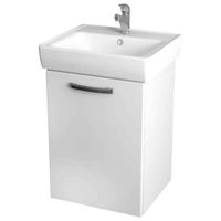 Тумба ALMI, 50 см, подвесная/напольная, 1 дверца, белый глянец арт-99.1502 — фото 1, Тумбы под раковину