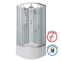 Душевая кабина Niagara Classic NG-2307-14BKT (80х80х210) высокий поддон(40см),стекло матовое,4 места арт-23071424BKT — фото 2, Душевые кабины