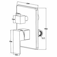 Душевая система Swedbe Platta Хром арт-5540 — фото 4, Встраиваемые душевые комплекты
