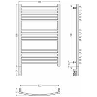 Электрический полотенцесушитель Сунержа Богема 3.0 800x500 L Хром арт-00-5802-8050 — фото 5, Электрические полотенцесушители