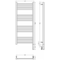 Электрический полотенцесушитель Сунержа Богема 3.0 прямая 1000x400 R Черный матовый арт-31-5805-1040 — фото 3, Электрические полотенцесушители