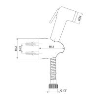 Гигиенический душ E.C.A. Myra Черный матовый арт-402111032C1EX — фото 2, Гигиенические души