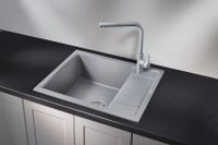 Granula-, кухонная мойка, кварц арт-6002, АЛЮМИНИУМ — фото 2, Кухонные мойки