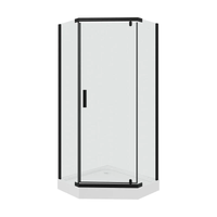 Товар: Душевой уголок Parly , 90 x 90 см, с поддоном, стекло матовое, профиль черный арт-ZPE911FB - фото 2 Душевой уголок Parly , 90 x 90 см, с поддоном, стекло матовое, профиль черный арт-ZPE911FB — фото 2, Душевые уголки трапеция