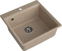 GRANFEST Мойка LEVEL 510 1-чаша 510*500мм песочный арт.GF- арт-LV-510 песочный — фото 1, Кухонные мойки