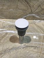 Донный клапан CeramaLux Белый арт-RD020 — фото 2, Донные клапаны