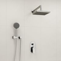 Встраиваемый комплект для душа с верхней душевой насадкой и лейкой арт-A14028 — фото 1, Встраиваемые душевые комплекты