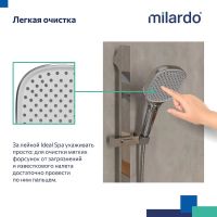 Товар: Ручной душ Milardo Ideal Spa 3F Хром арт-ILS3FC0M18 - фото 7 Ручной душ Milardo Ideal Spa 3F Хром арт-ILS3FC0M18 — фото 7, Лейки для душа
